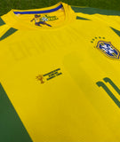 Brasil, Men's Retro Soccer Jersey, 2002 Ronaldinho #11