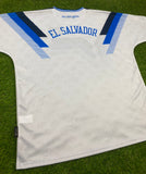 El Salvador, Men's Retro Soccer Jersey, Germany 90 White