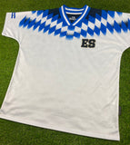 El Salvador, Men's Retro Soccer Jersey, Germany 94 White