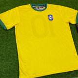 Brasil, Men's Retro Soccer Jersey, 1970, Pele #10