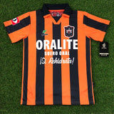 CD Aguila, Men's Retro Soccer Jersey, 2001 Oralite #9, Mauro Nunes