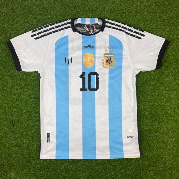 Argentina, Men's Qatar 2022 World Cup Soccer Jersey, Messi #10