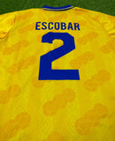 Colombia, Men's Retro Soccer Jersey, 1994, Escobar (Gold)