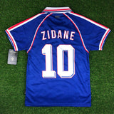 Francia, Men´s Retro Soccer Jersey, 1998 Zidane #10