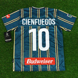 Los Angeles Galaxy, Mens Retro Soccer Jersey, 1998, Cienfuegos #10 (Green)