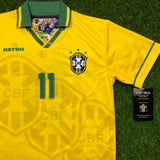 Brasil, Men's Retro Soccer Jersey, 1994, Romario #11
