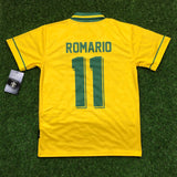 Brasil, Men's Retro Soccer Jersey, 1994, Romario #11
