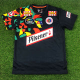 CD FAS, Men's Retro Soccer Jersey, 2005 Pilsener, "Manotas" Castro