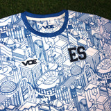 VOE El Salvador, Men's Short Sleeve Jersey, City - White/Blue