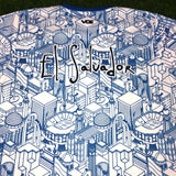 VOE El Salvador, Men's Short Sleeve Jersey, City - White/Blue