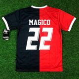 CD FAS, Men's Retro Soccer Jersey, 1992 Toto's, Magico #22 (Negra)