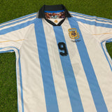Argentina, Men's Retro Soccer Jersey, 1998, Batistuta #9