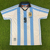 Argentina, Men's Retro Soccer Jersey, 1998, Batistuta #9