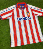 Atletico de Madrid, Men's Retro Soccer Jersey, 1996, Kiko Narvaez #19