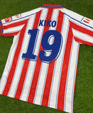 Atletico de Madrid, Men's Retro Soccer Jersey, 1996, Kiko Narvaez #19