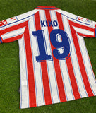 Atletico de Madrid, Men's Retro Soccer Jersey, 1996, Kiko Narvaez #19