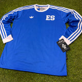 El Salvador, Men's Retro Soccer Jersey, 1982 LS Blue