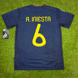 España , Men's Retro Soccer Jersey, 2010 (Azul Navy)