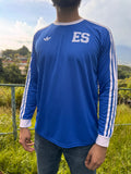 El Salvador, Men's Retro Soccer Jersey, 1982 LS Blue