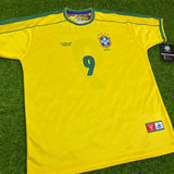 Brasil, Men's Retro Soccer Jersey, 1998, ronaldo #9