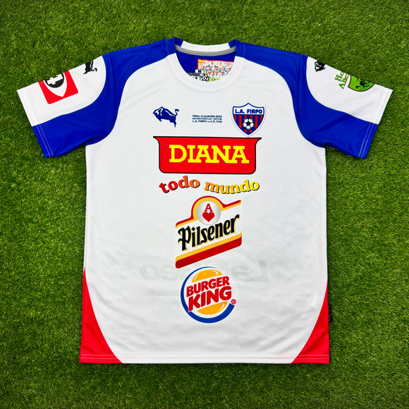 LA Firpo Mens Retro Soccer Jersey, Campeonato 2013 (Diana, Burger King)