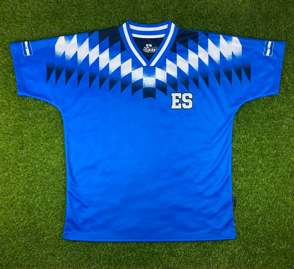 El Salvador, Men's Retro Soccer Jersey, Germany 94 Blue