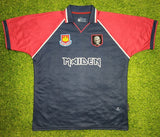 Iron Maiden, West Ham United Men's Short Sleeve Jersey, "Dark Navy - Red"