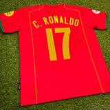 Portugal, Men's Retro Soccer Jersey, 2004, Cristiano Ronaldo #17