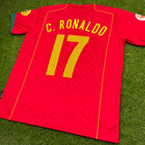 Portugal, Men's Retro Soccer Jersey, 2004, Cristiano Ronaldo #17