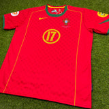 Portugal, Men's Retro Soccer Jersey, 2004, Cristiano Ronaldo #17