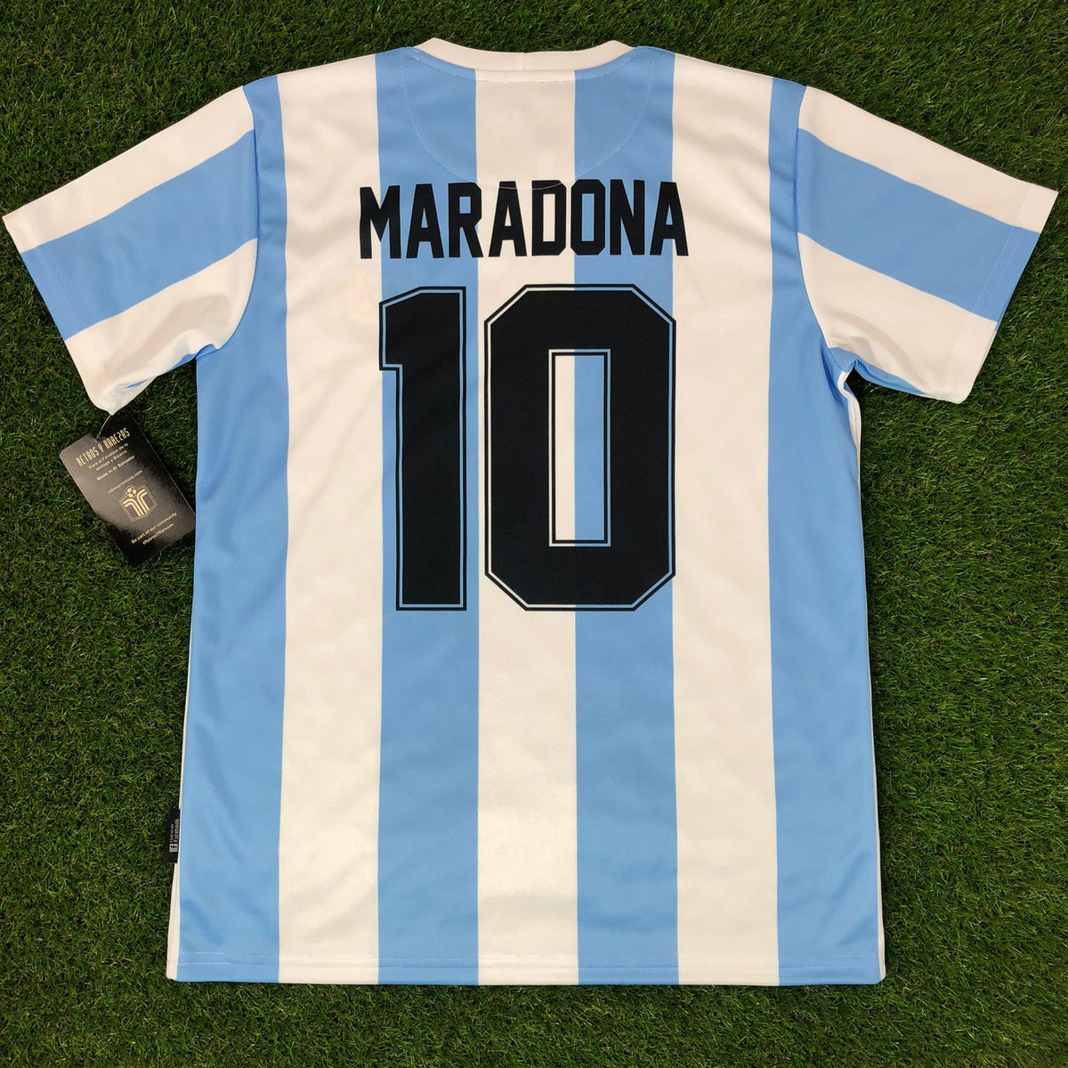 Argentina, Men's Retro Soccer Jersey, 1986, Maradona #10 – NostalgiaCF.com