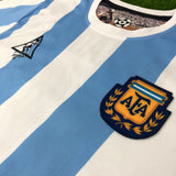 Argentina, Men's Retro Soccer Jersey, 1986, Maradona #10