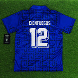 El Salvador, Men's Retro Soccer Jersey, 1997/98 Cienfuegos #12, Blue