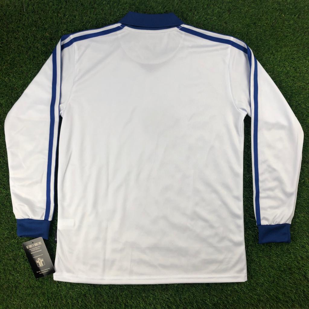 El Salvador, Men's Retro Soccer Jersey, 1982 LS White