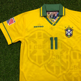 Brasil, Men's Retro Soccer Jersey, 1994, Romario #11