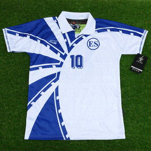El Salvador, Men's Retro Soccer Jersey, 1996/97 #10, White