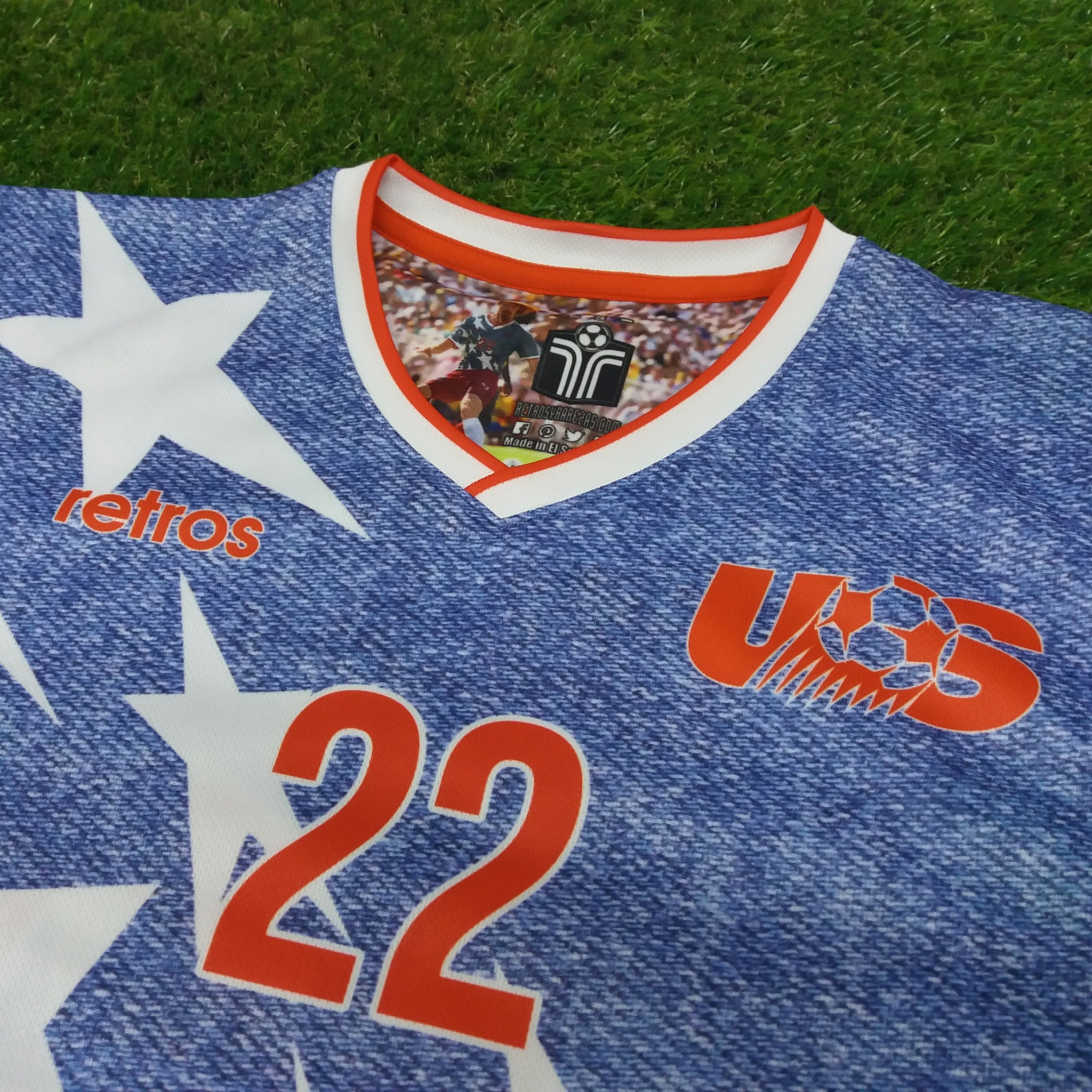 LALAS USA, Men's Retro Soccer Jersey, WC 1994, #22 PREMIUM REPRODUCTION