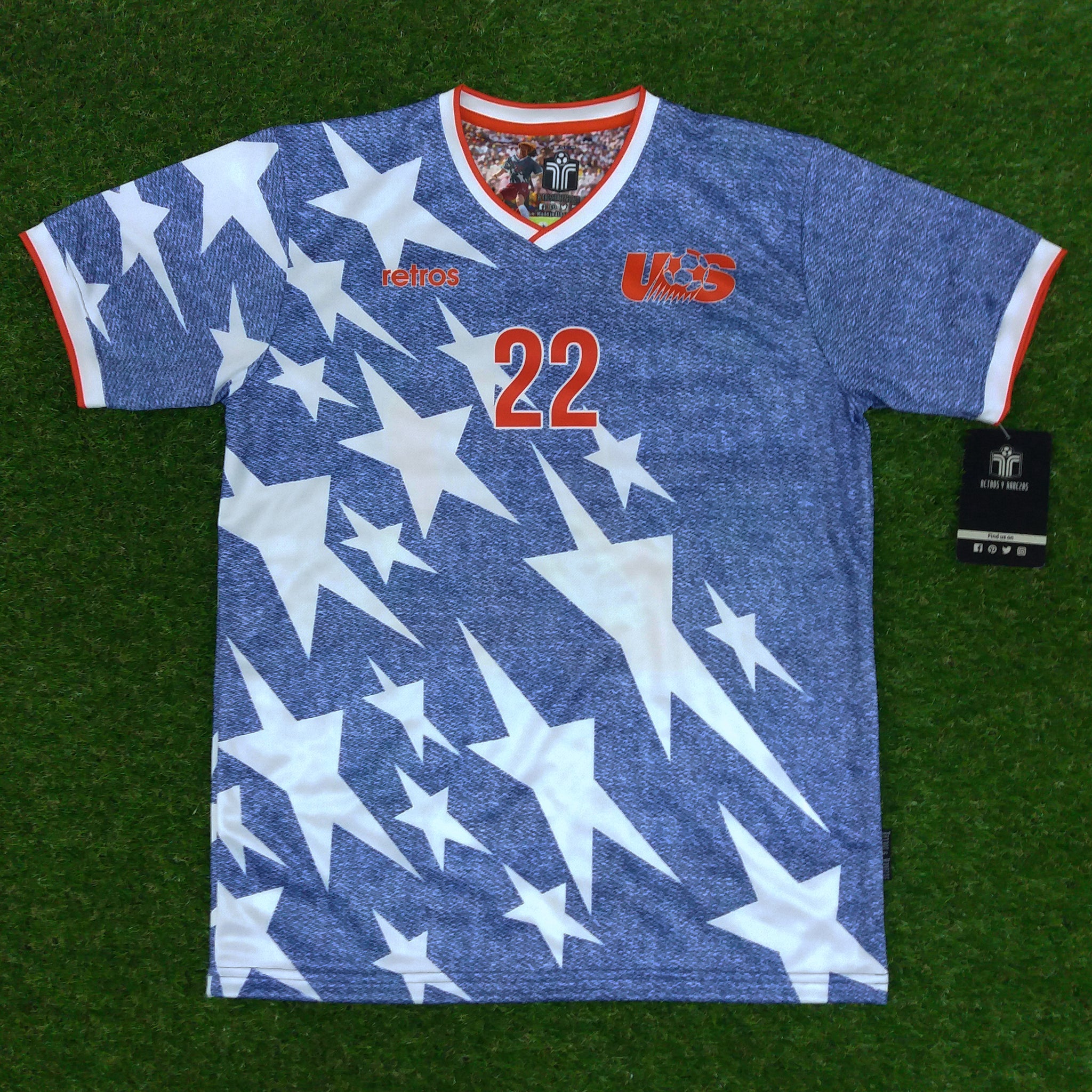 Retro 1994 USA Away Soccer Jersey