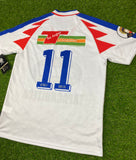 LA Firpo Mens Retro Soccer Jersey, 1997 Taca, Israel Castro Franco #11