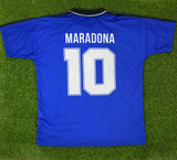 Argentina, Men's Retro Soccer Jersey, 1994, Maradona #10 (Visita)